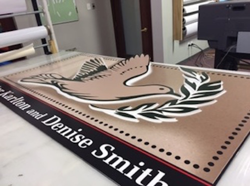 Signs in Detroit with 3D effect printed custom sign